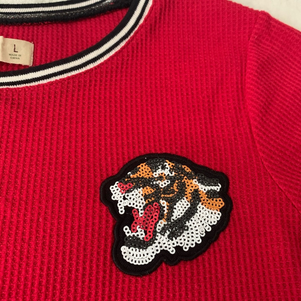 Hollister red crop top